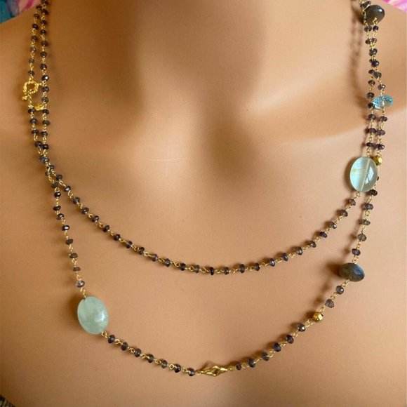 David Yurman Quatrefoil 18k Yellow Gold 46" Long Chain Bead Toggle Necklace - Picture 5 of 12